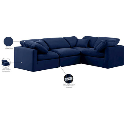 Indulge Navy Velvet Modular Sectional