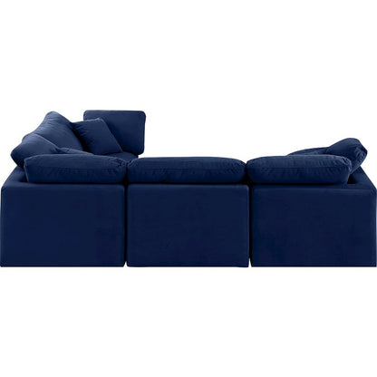 Indulge Navy Velvet Modular Sectional