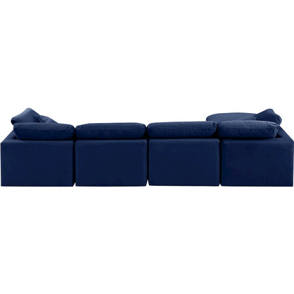 Indulge Navy Velvet Modular Sectional