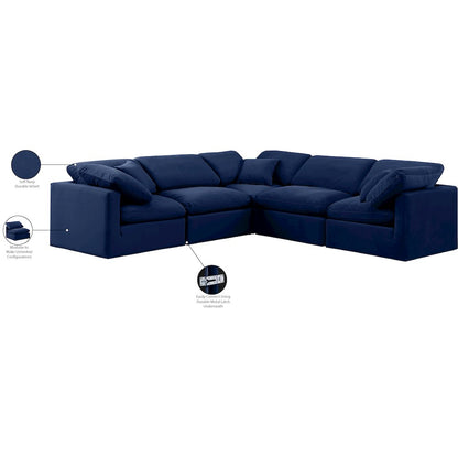 Indulge Navy Velvet Modular Sectional