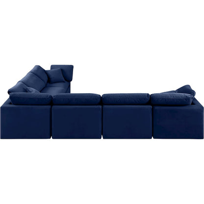 Indulge Navy Velvet Modular Sectional