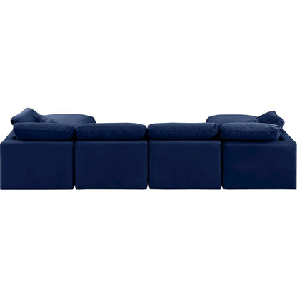 Indulge Navy Velvet Modular Sectional