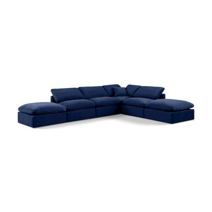 Indulge Navy Velvet Modular Sectional