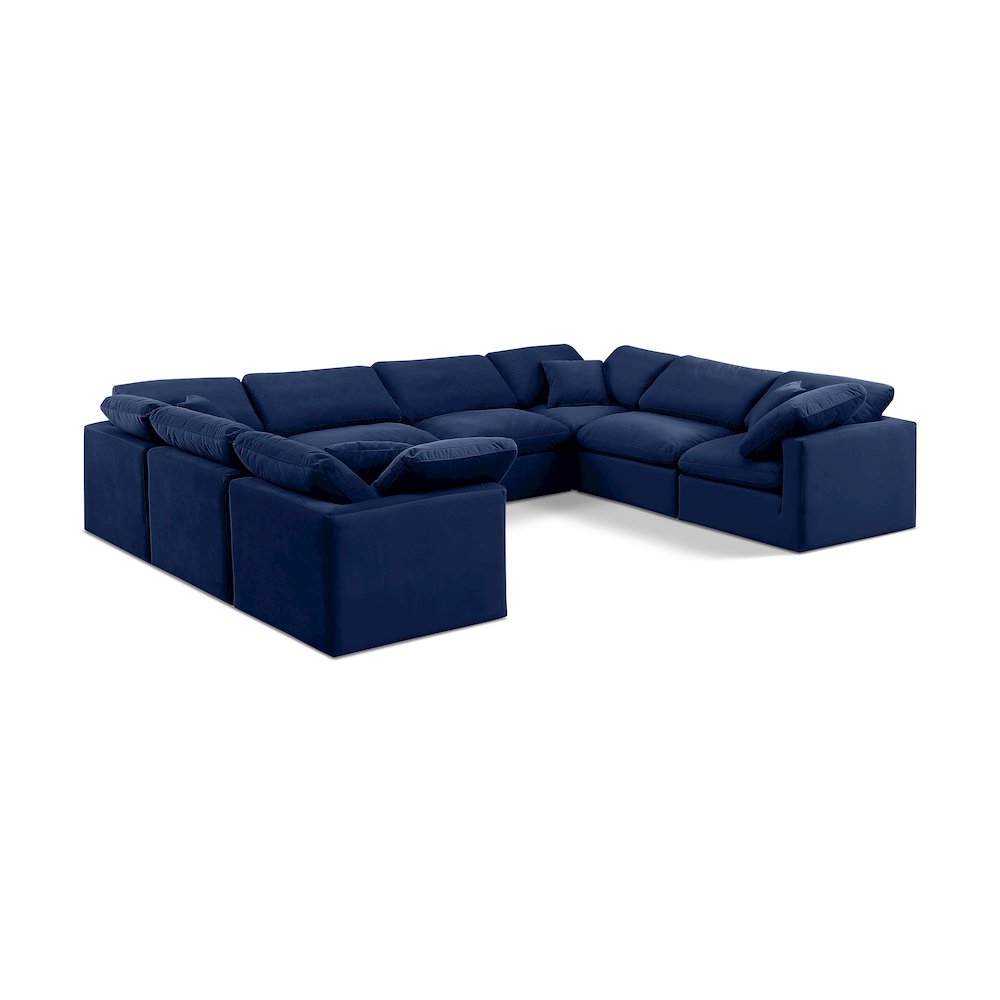 Indulge Navy Velvet Modular Sectional