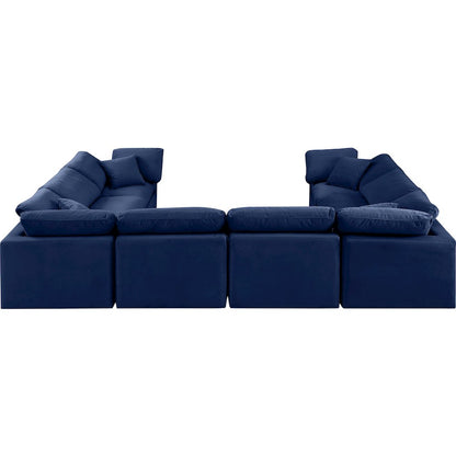 Indulge Navy Velvet Modular Sectional
