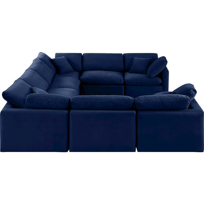 Indulge Navy Velvet Modular Sectional