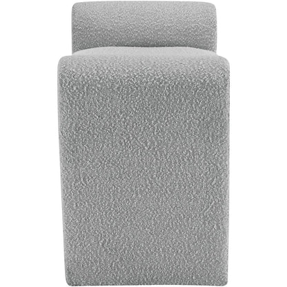 Stylus Grey Boucle Fabric Bench