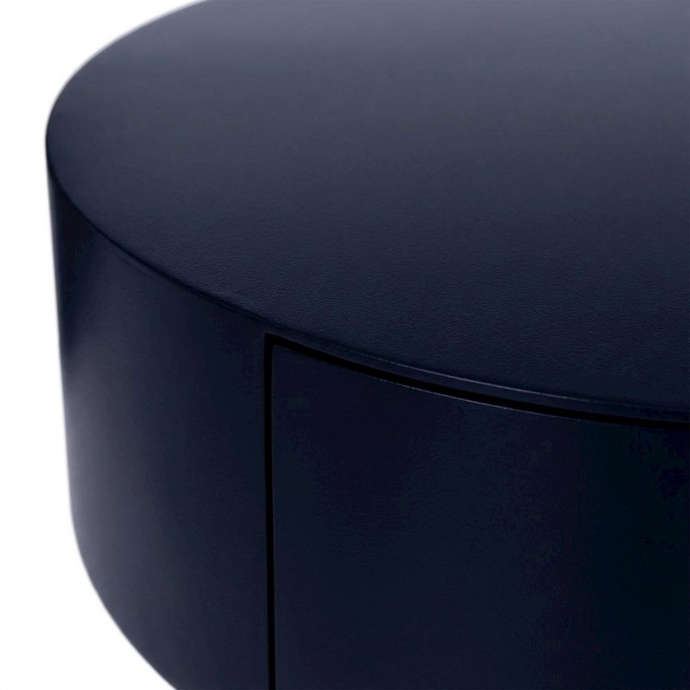 Navy Nightstand with Contemporary Finish and Stylish Design