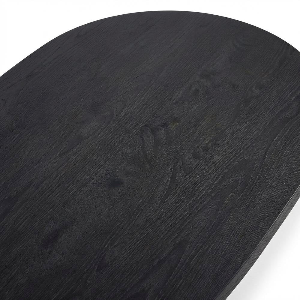Art Deco Black Coffee Table with Black Oak Finish, Sturdy Construction
