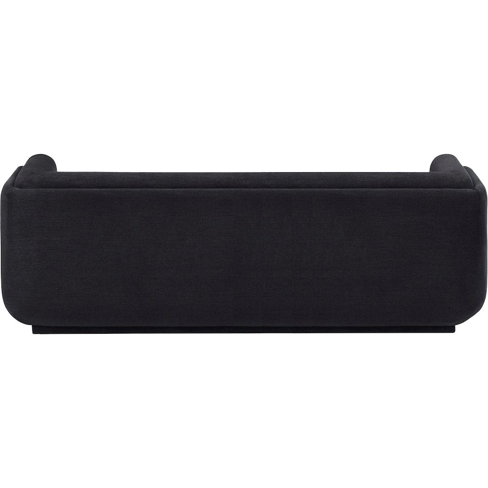 Kimora Black Linen Textured Fabric Sofa