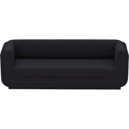 Kimora Black Linen Textured Fabric Sofa