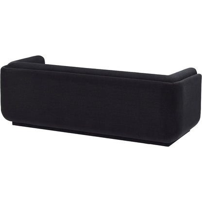 Kimora Black Linen Textured Fabric Sofa