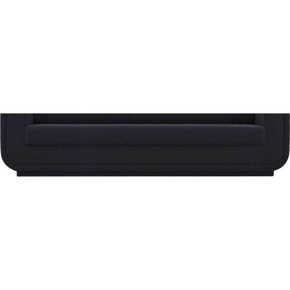 Kimora Black Linen Textured Fabric Sofa