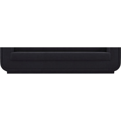 Kimora Black Linen Textured Fabric Sofa