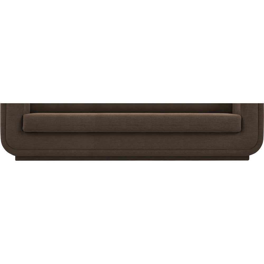 Kimora Brown Linen Textured Fabric Sofa