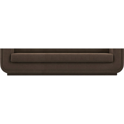 Kimora Brown Linen Textured Fabric Sofa