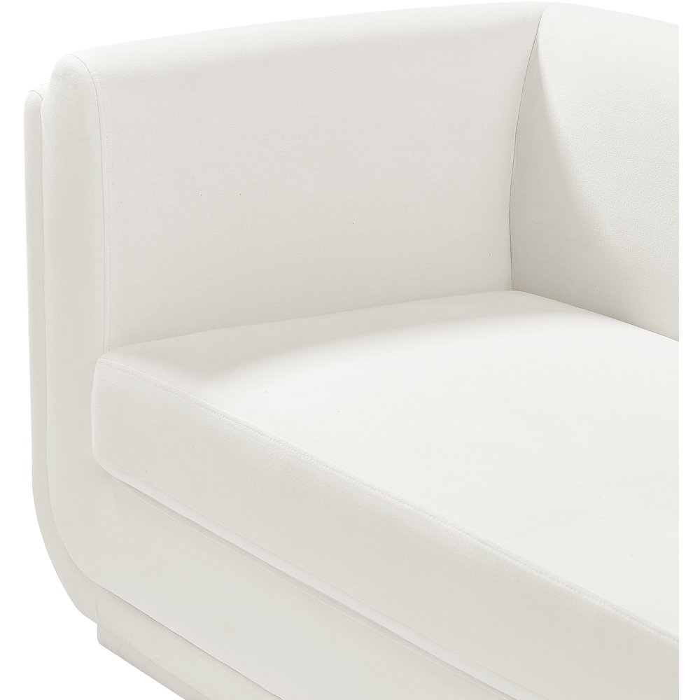 Kimora Cream Linen Textured Fabric Chair