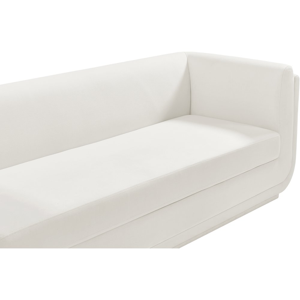 Kimora Cream Linen Textured Fabric Sofa