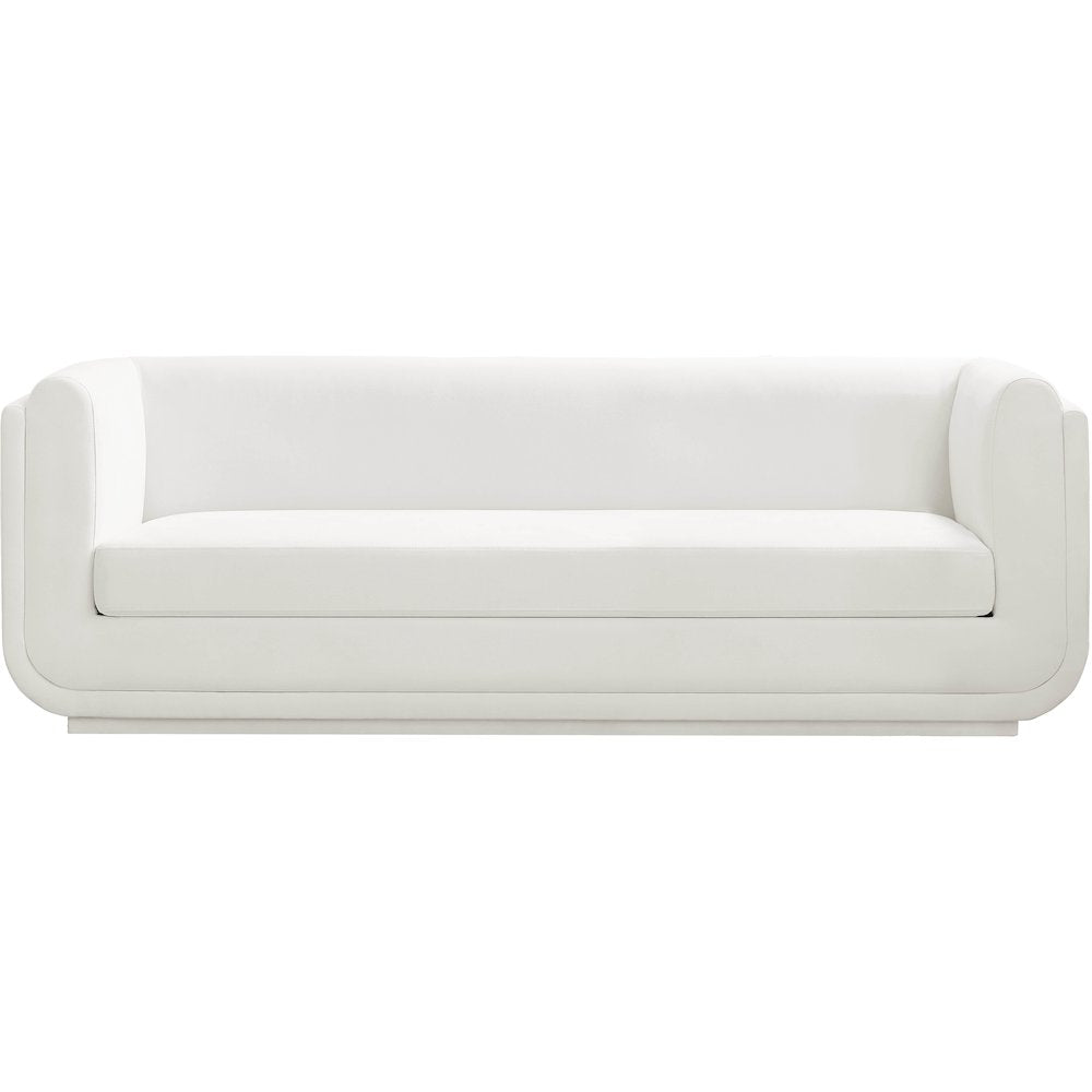 Kimora Cream Linen Textured Fabric Sofa