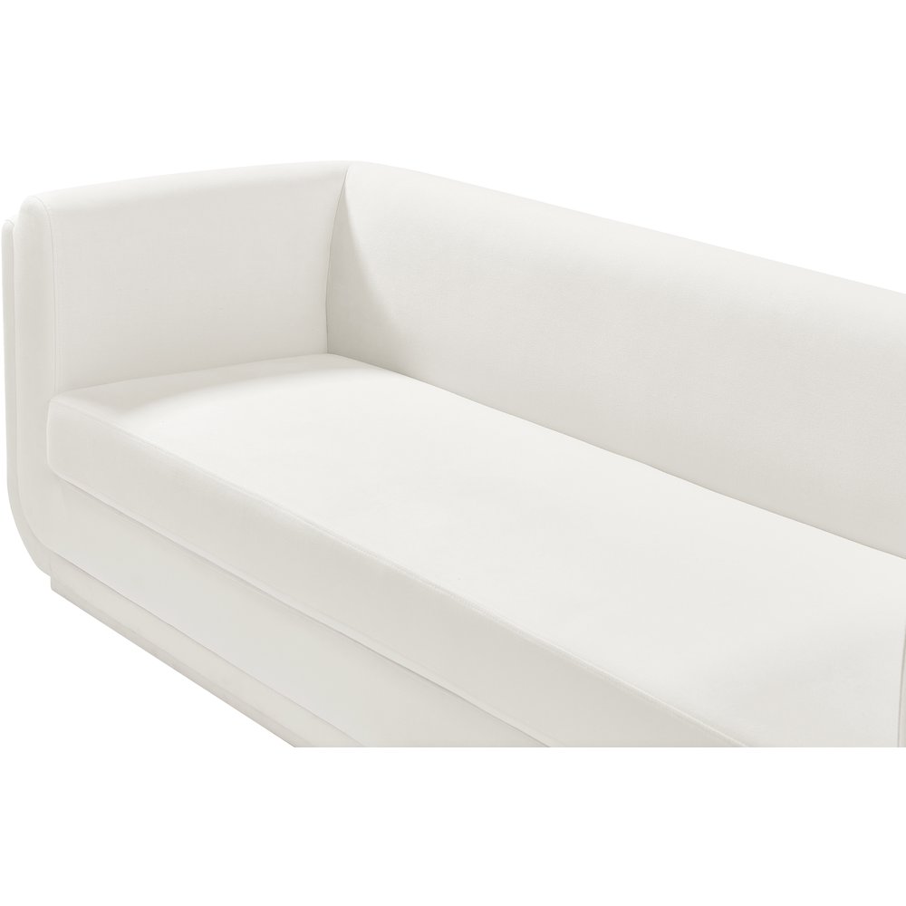 Kimora Cream Linen Textured Fabric Sofa