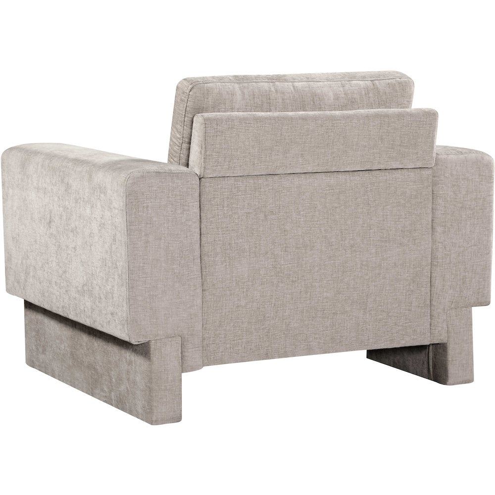 Madeline Beige Chenille Fabric Chair