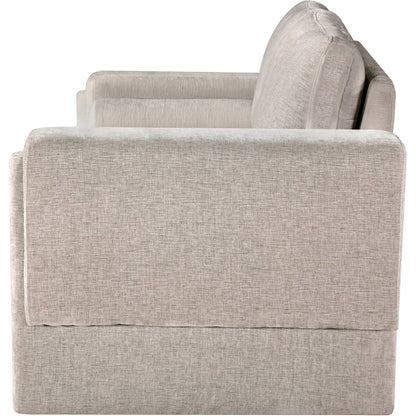 Madeline Beige Chenille Fabric Loveseat