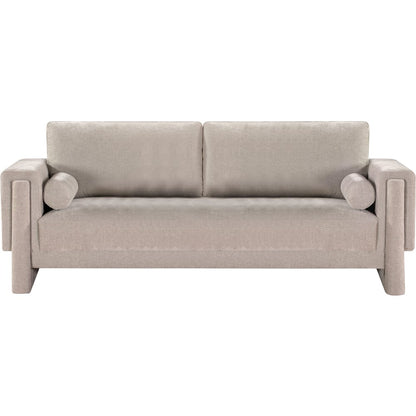 Madeline Beige Chenille Fabric Sofa