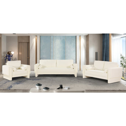 Madeline Cream Chenille Fabric Chair