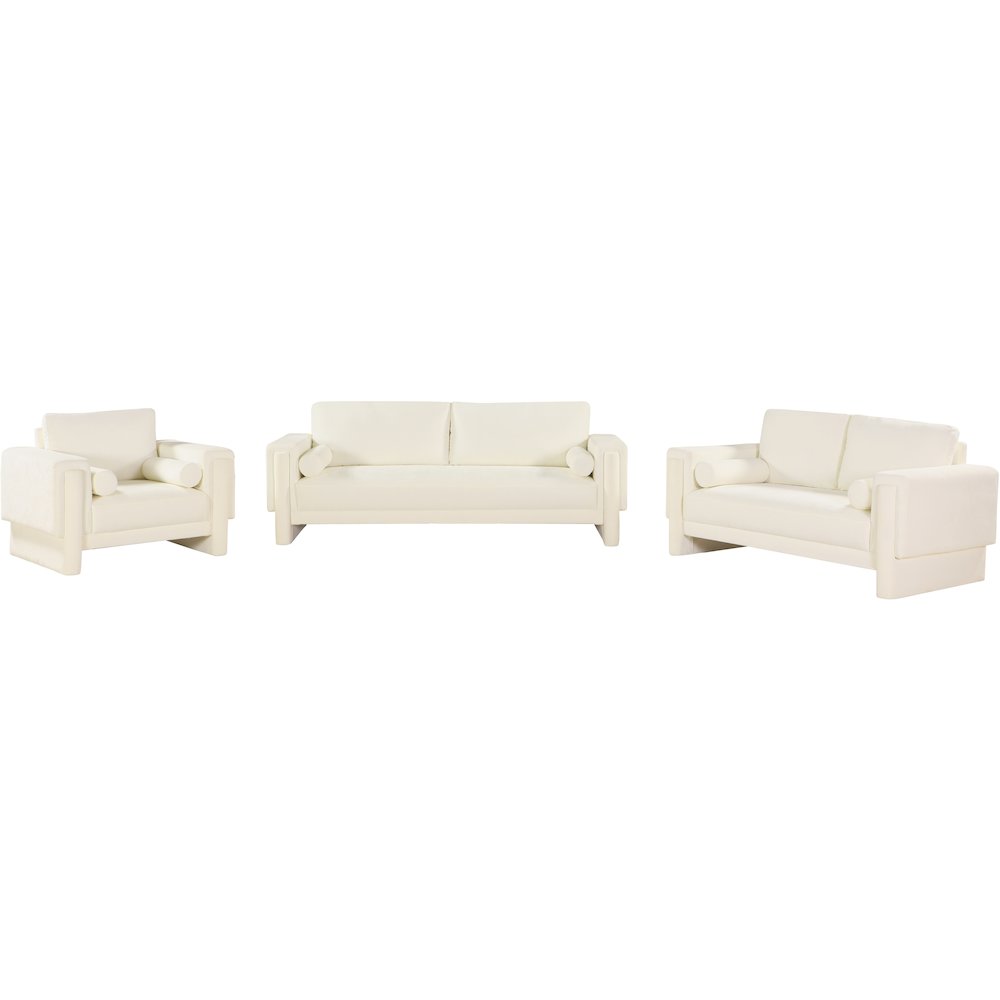 Madeline Cream Chenille Fabric Sofa