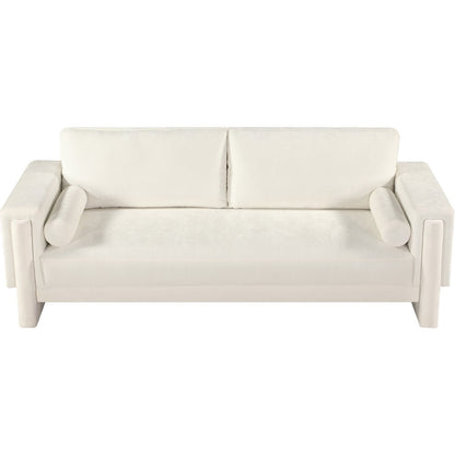 Madeline Cream Chenille Fabric Sofa