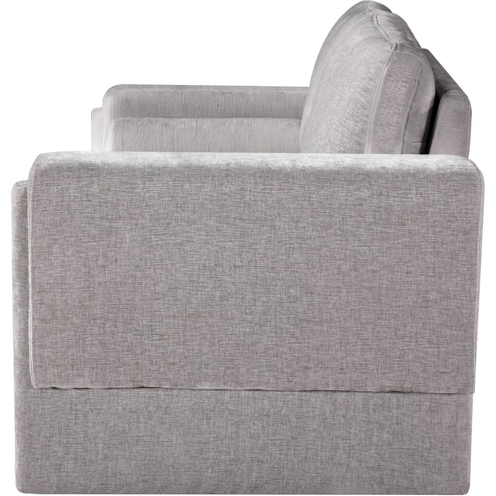 Madeline Grey Chenille Fabric Loveseat