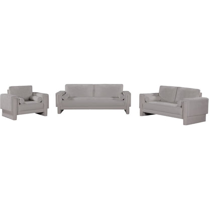 Madeline Grey Chenille Fabric Sofa