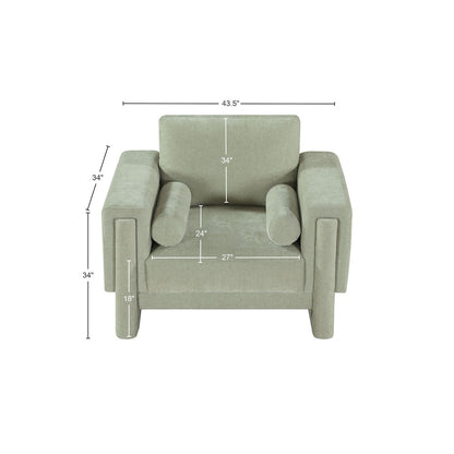 Madeline Mint Chenille Fabric Chair