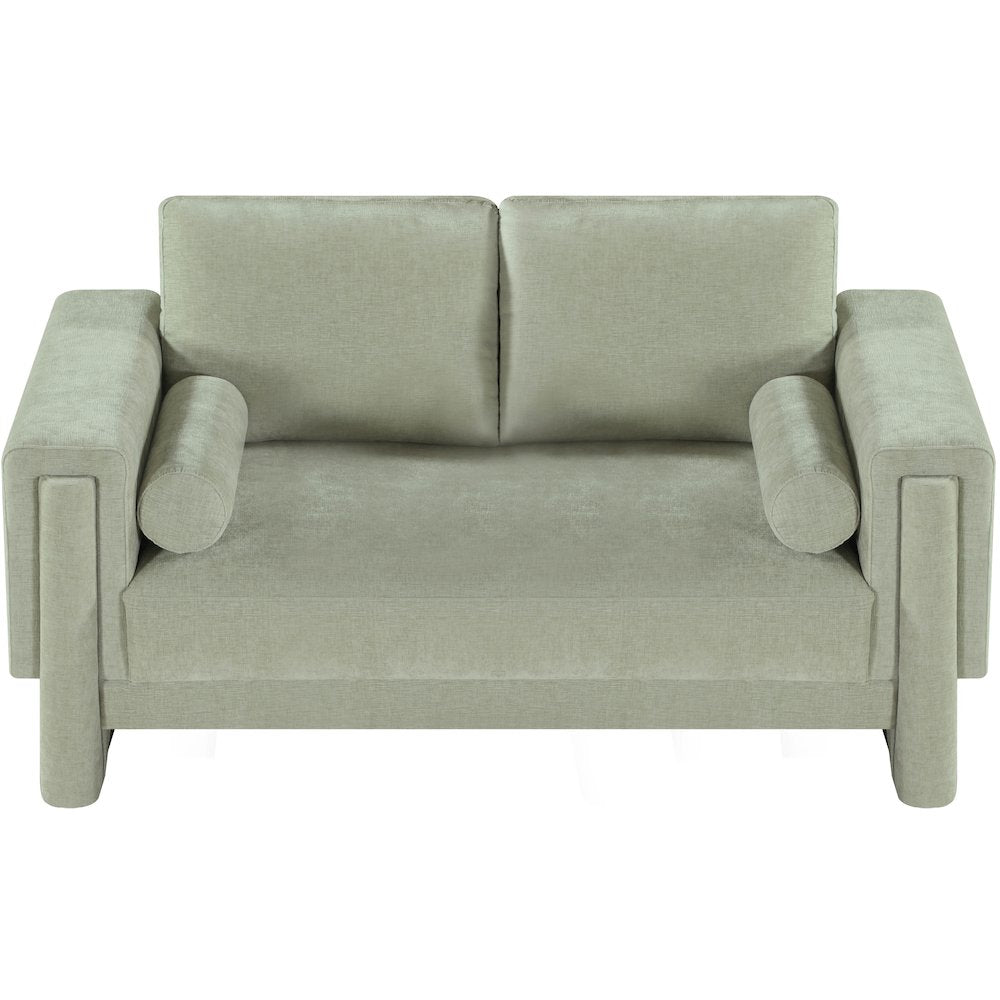 Madeline Mint Chenille Fabric Loveseat