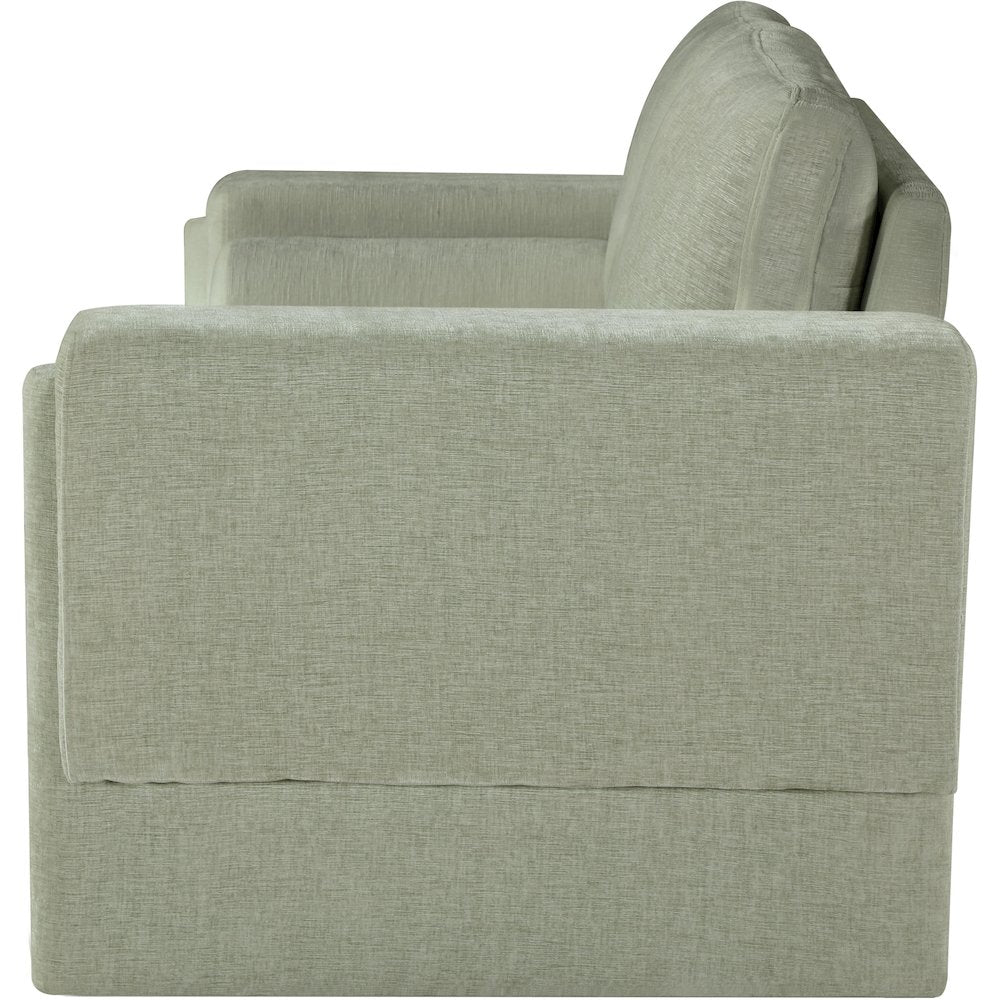 Madeline Mint Chenille Fabric Loveseat