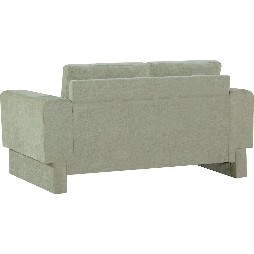Madeline Mint Chenille Fabric Loveseat