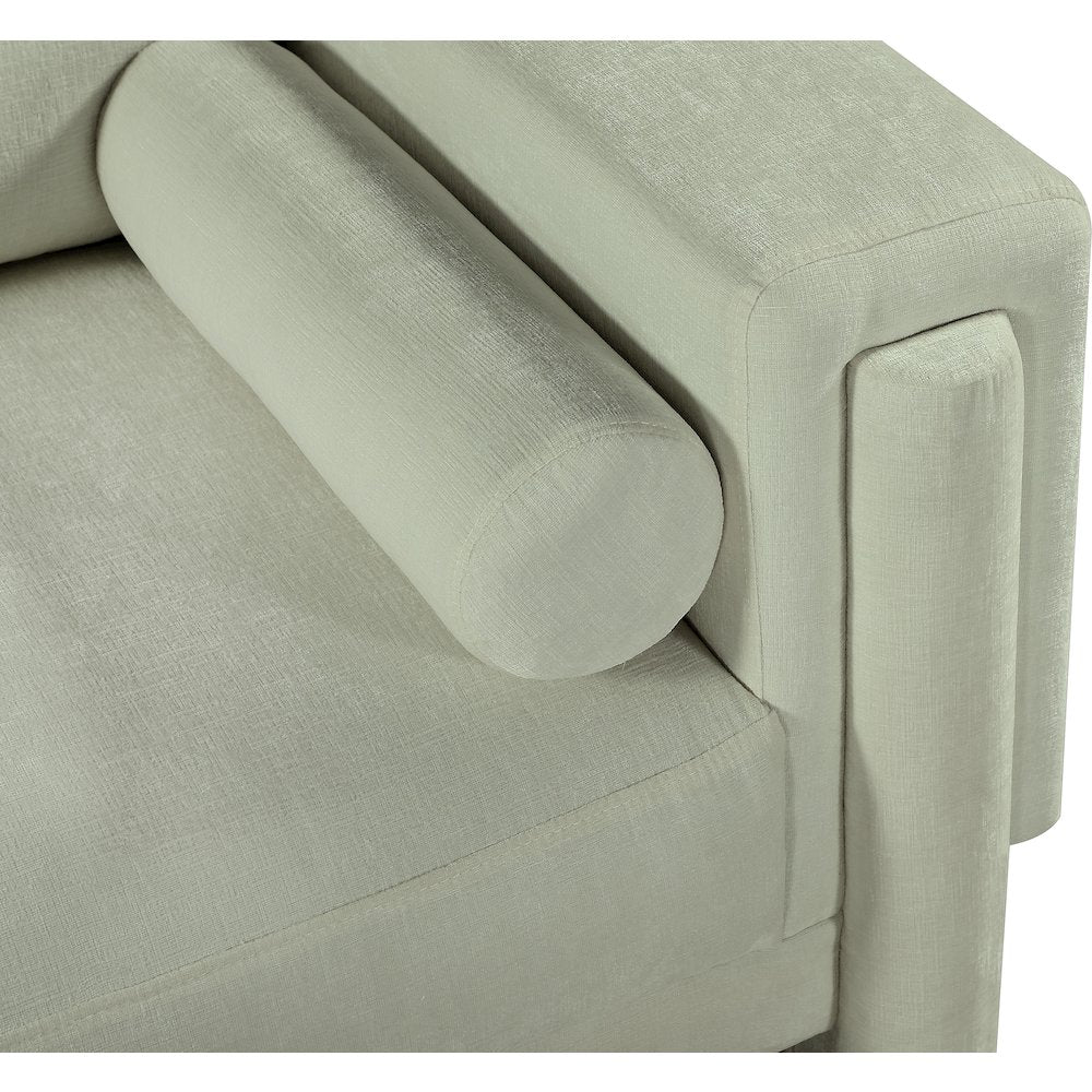 Madeline Mint Chenille Fabric Loveseat
