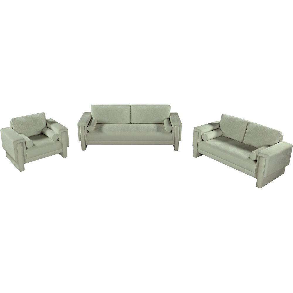 Madeline Mint Chenille Fabric Sofa