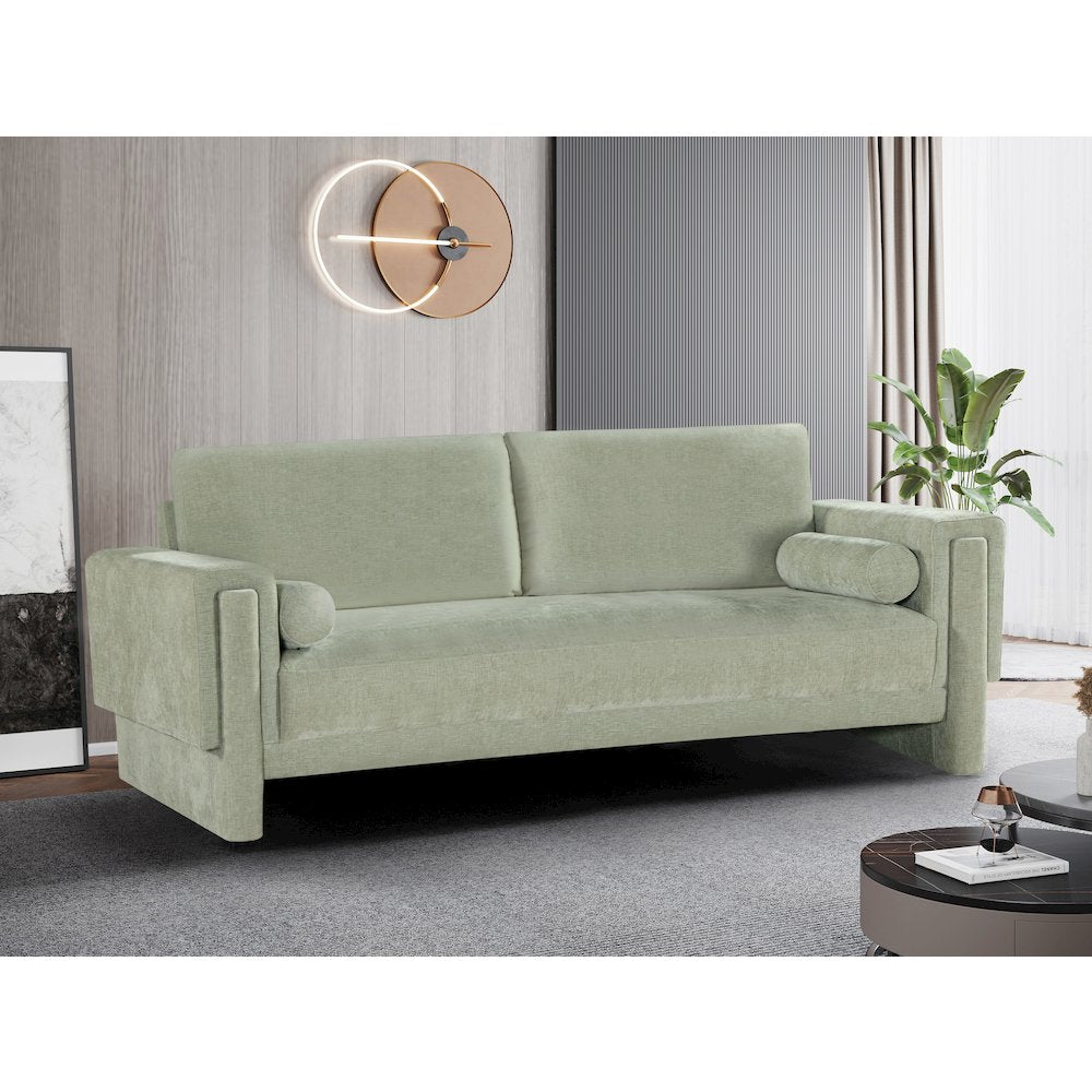 Madeline Mint Chenille Fabric Sofa
