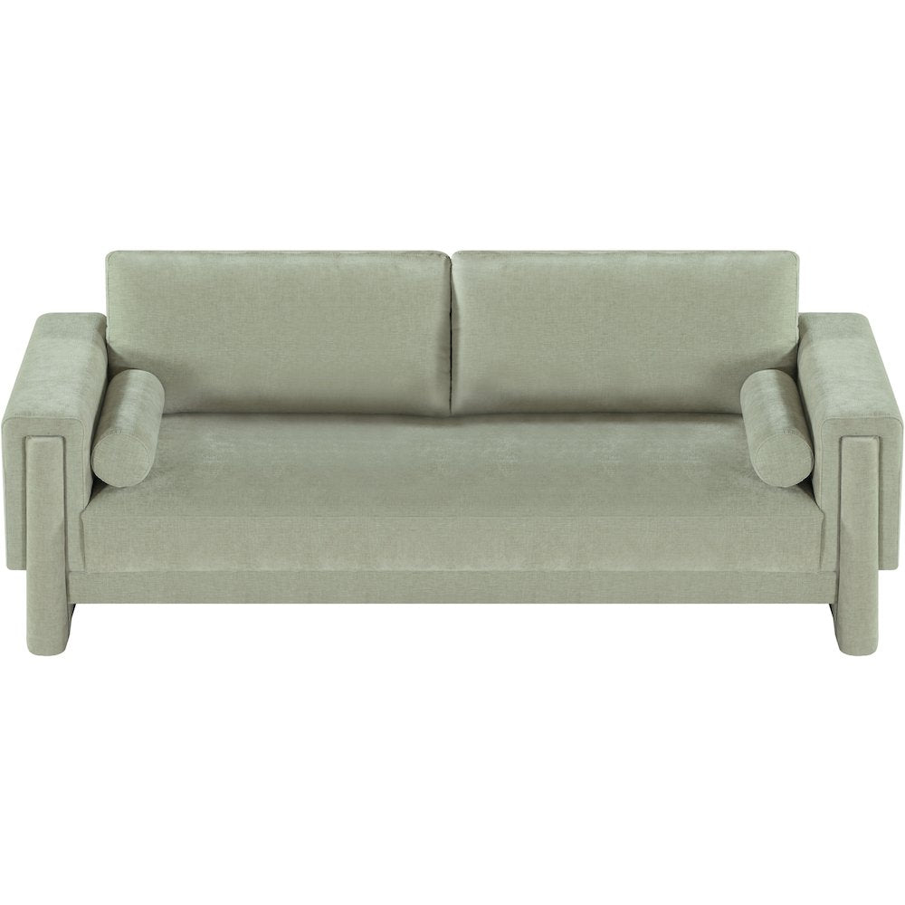 Madeline Mint Chenille Fabric Sofa