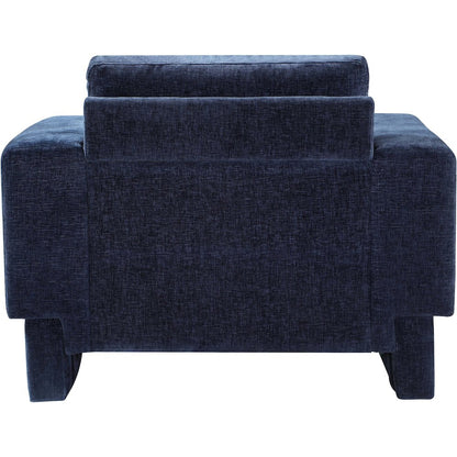Madeline Navy Chenille Fabric Chair