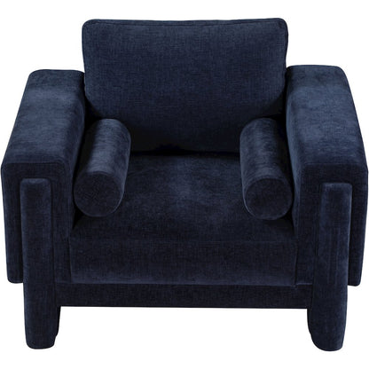 Madeline Navy Chenille Fabric Chair