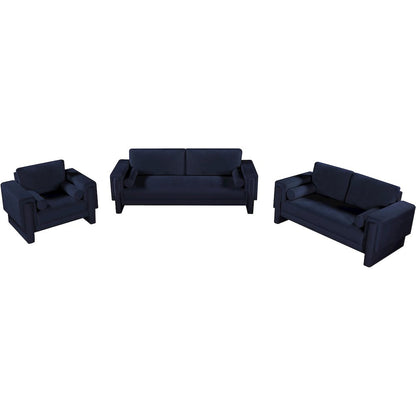 Madeline Navy Chenille Fabric Loveseat