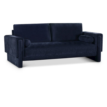 Madeline Navy Chenille Fabric Sofa