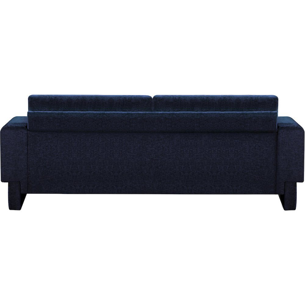 Madeline Navy Chenille Fabric Sofa