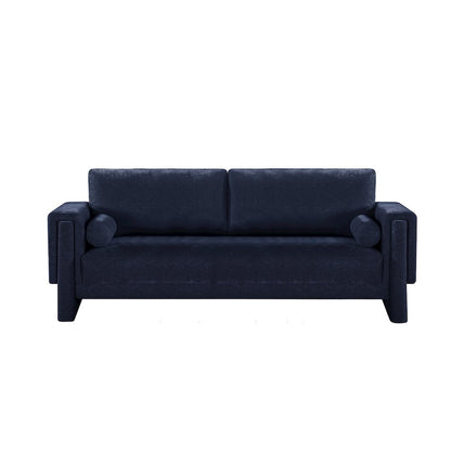 Madeline Navy Chenille Fabric Sofa