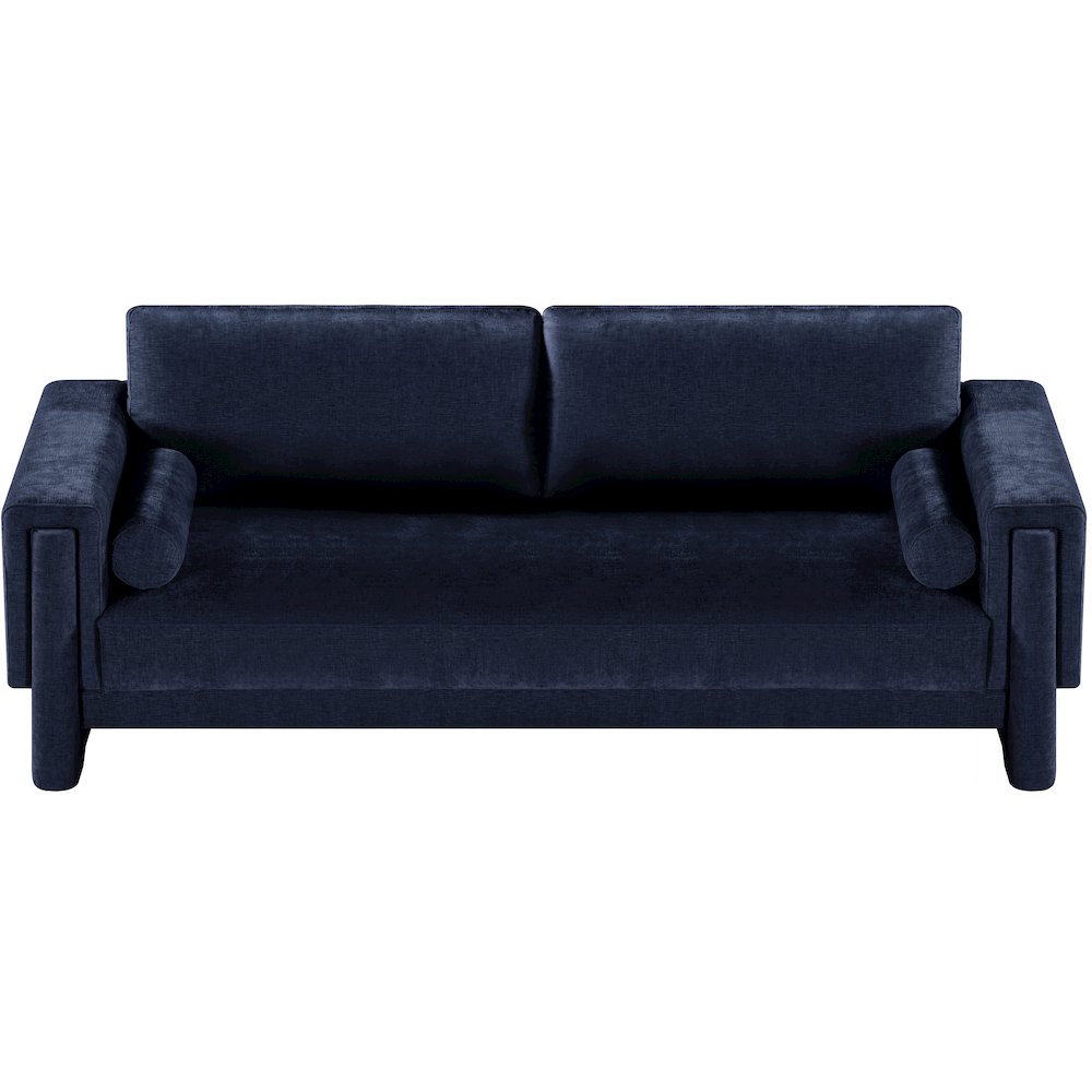 Madeline Navy Chenille Fabric Sofa