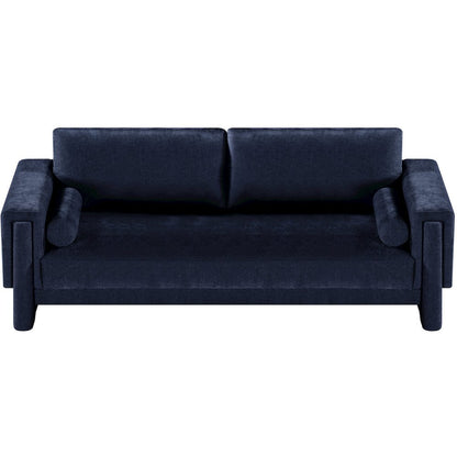Madeline Navy Chenille Fabric Sofa