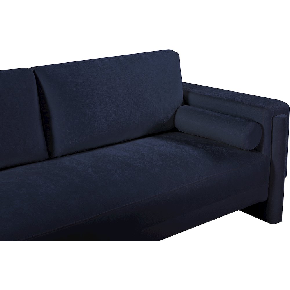 Madeline Navy Chenille Fabric Sofa