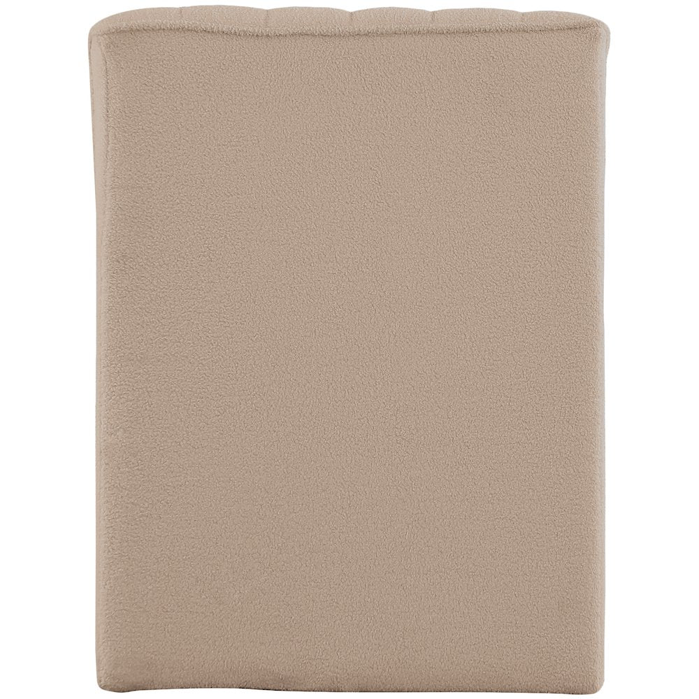 Orian Beige Teddy Fabric Chaise